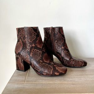Women’s Celeste Snake Print Mid Shafts Boots